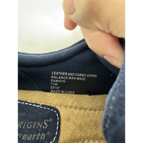 Earth Origins Women's Kamryn Shoes Size 7.5 Navy Suede Leather Lace Up Sneakers - Picture 7 of 12